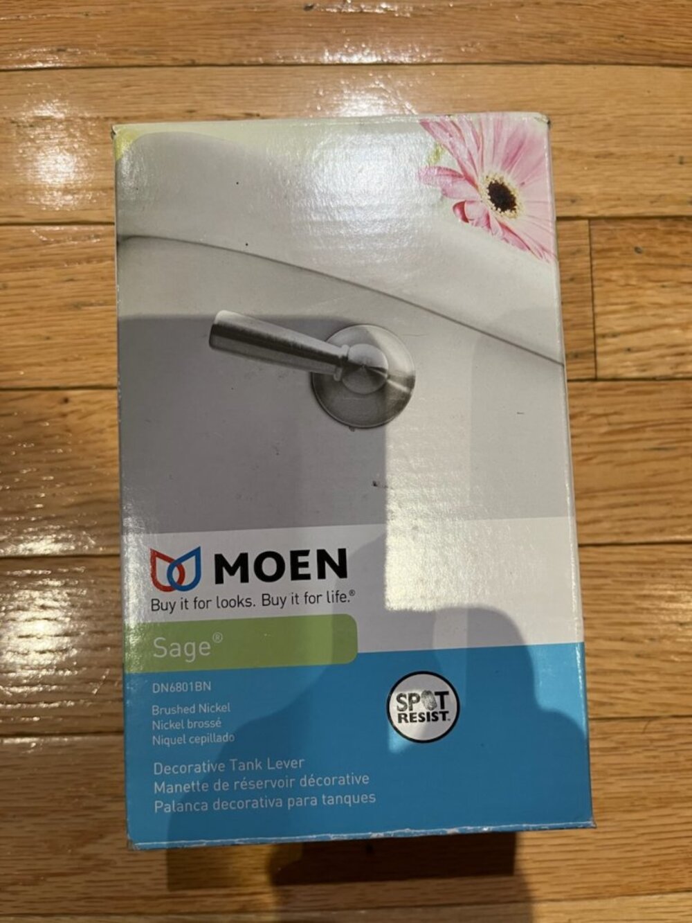 Moen Tank Lever (Toilet handle to flusk tank) - Brand New in Box -Brushed Nickel